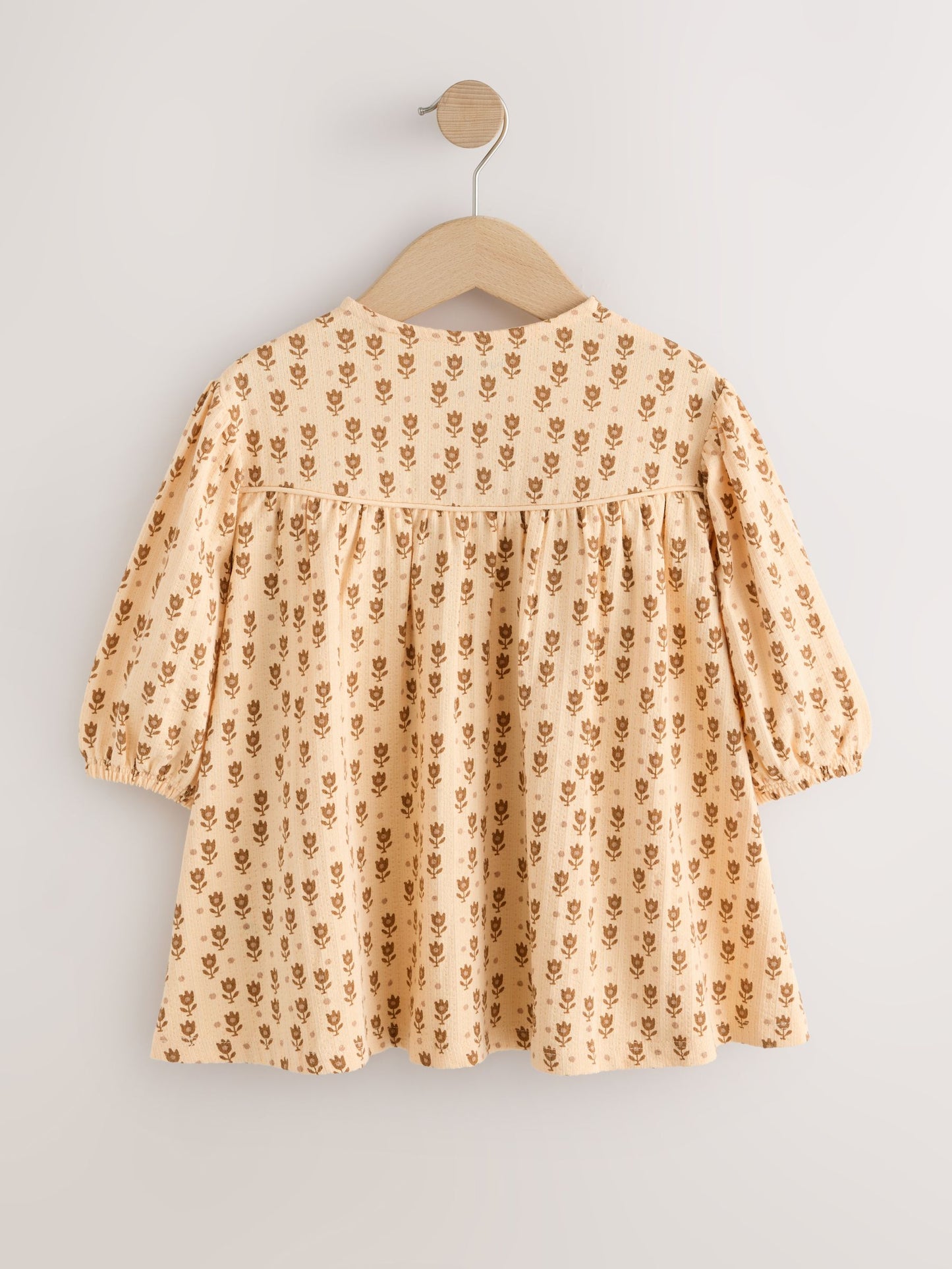 Dsiney Kidz - Neutral Floral Long Puff Sleeve Dress (3mths-7yrs) image 7