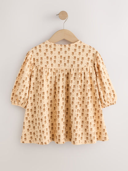 Dsiney Kidz - Neutral Floral Long Puff Sleeve Dress (3mths-7yrs) image 7