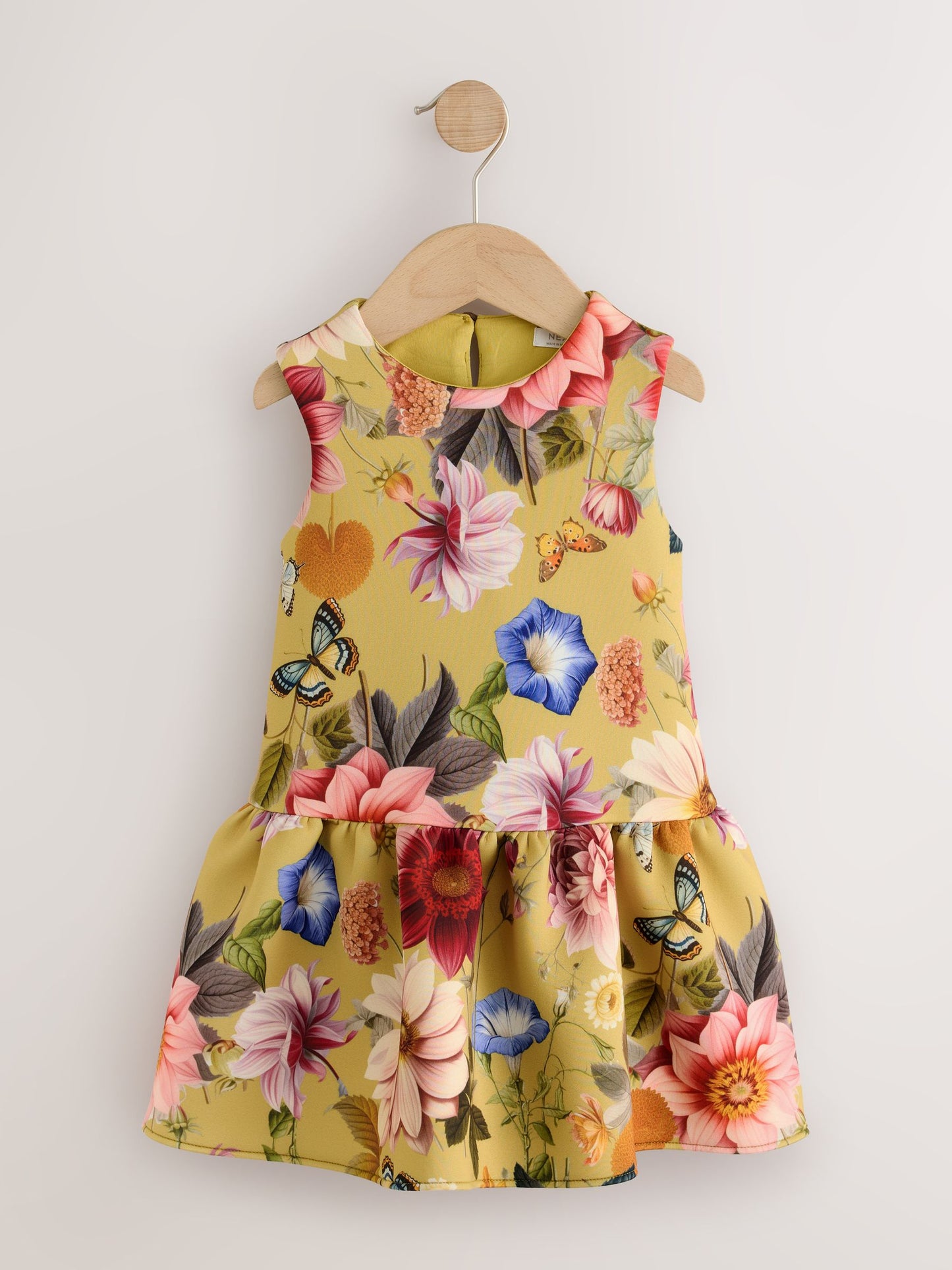 Dsiney Kidz - Mustard Yellow Scuba Occasion Dress (3mths-7yrs) image 4