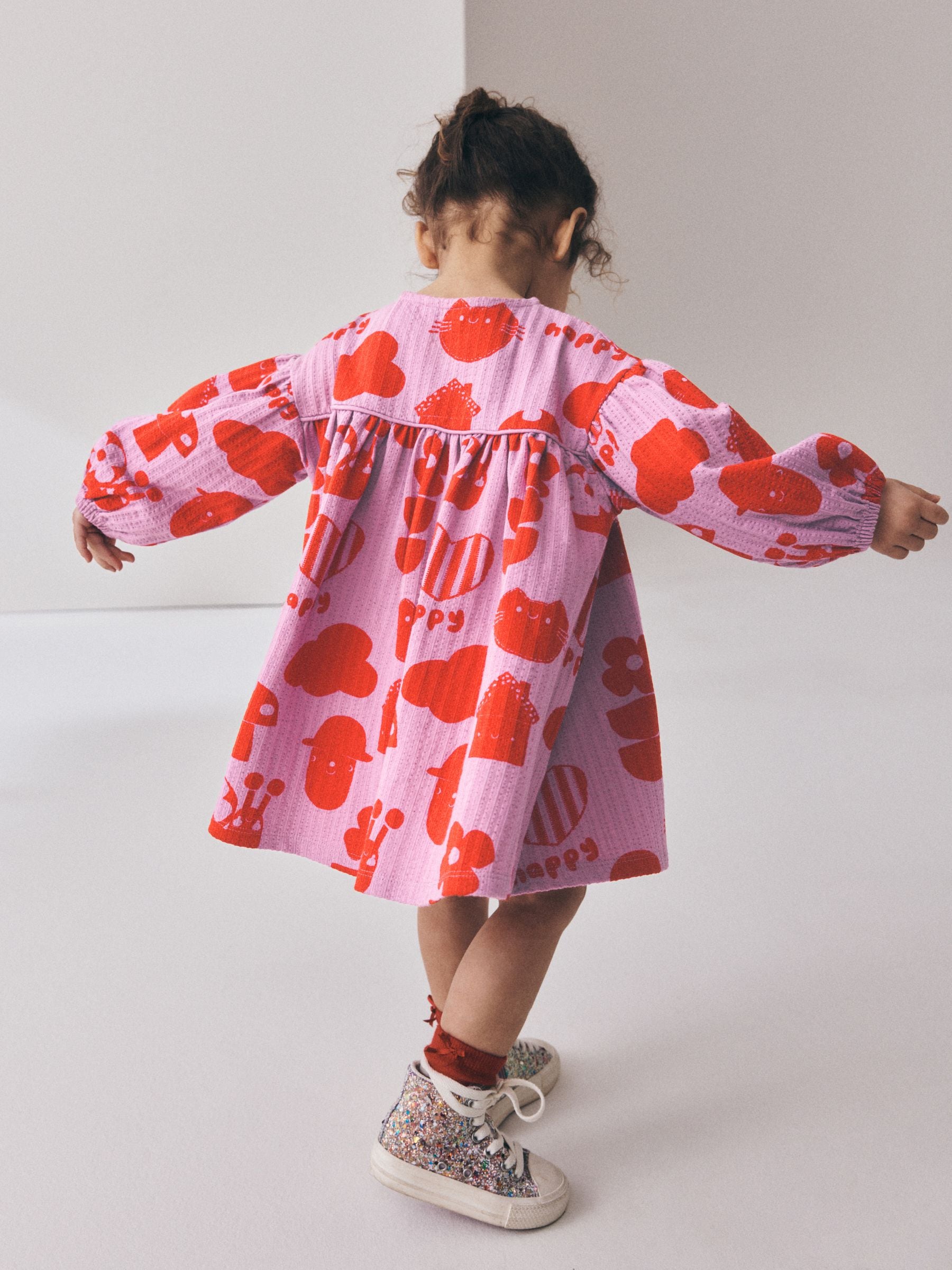 Dsiney Kidz - Purple Long Puff Sleeve Dress (3mths-7yrs) image 1
