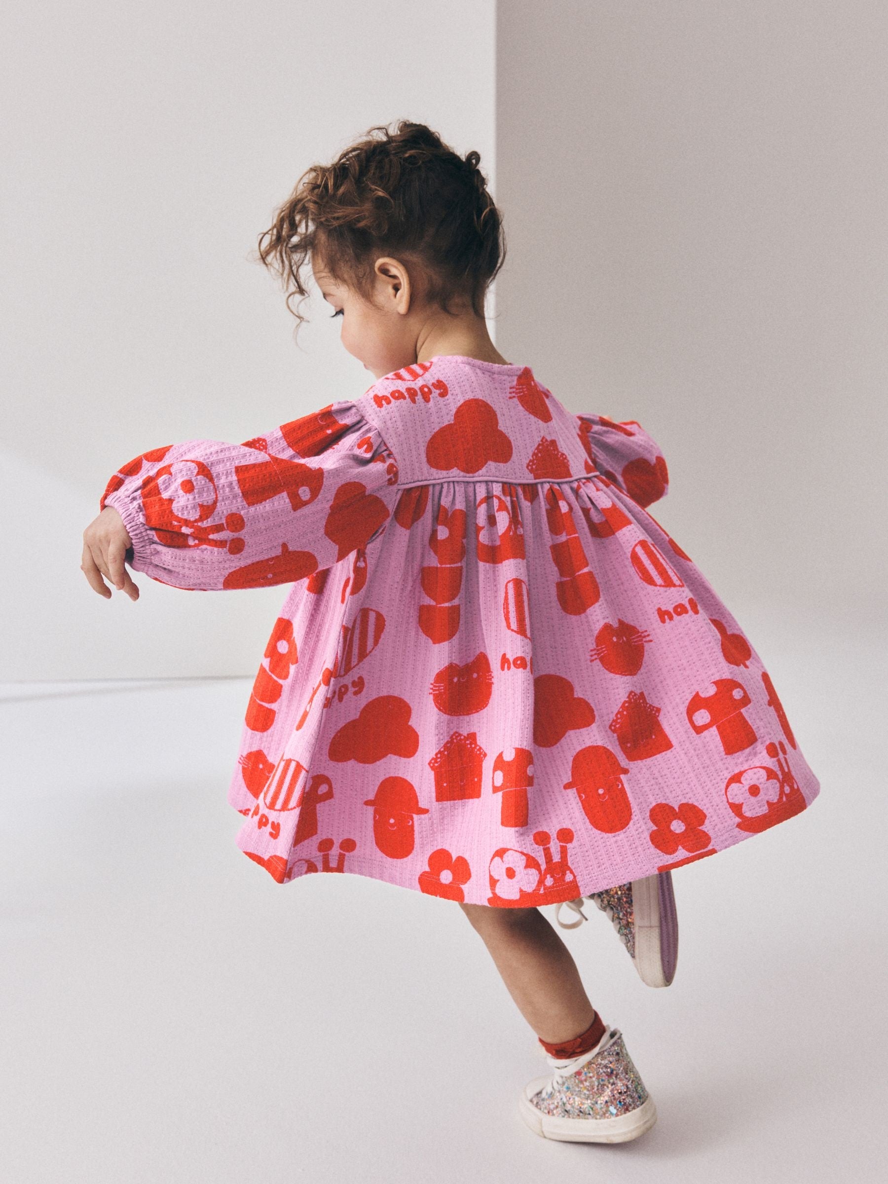 Dsiney Kidz - Purple Long Puff Sleeve Dress (3mths-7yrs) image 4