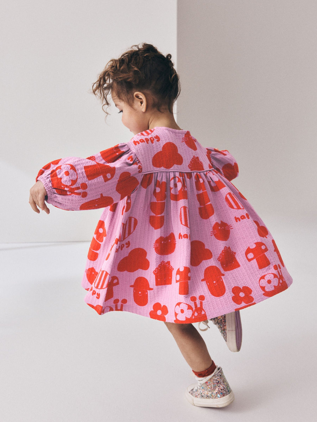 Dsiney Kidz - Purple Long Puff Sleeve Dress (3mths-7yrs) image 4