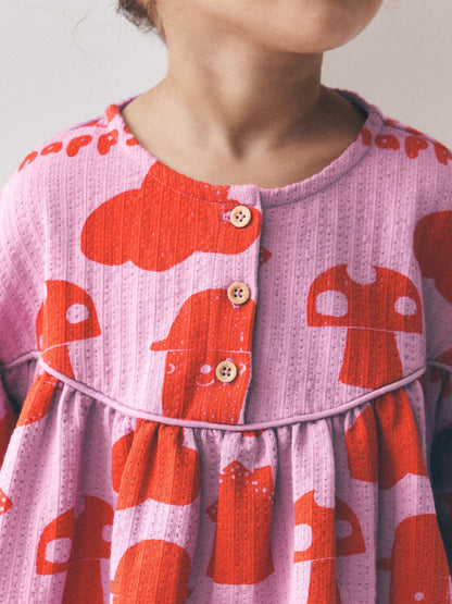 Dsiney Kidz - Purple Long Puff Sleeve Dress (3mths-7yrs) image 5