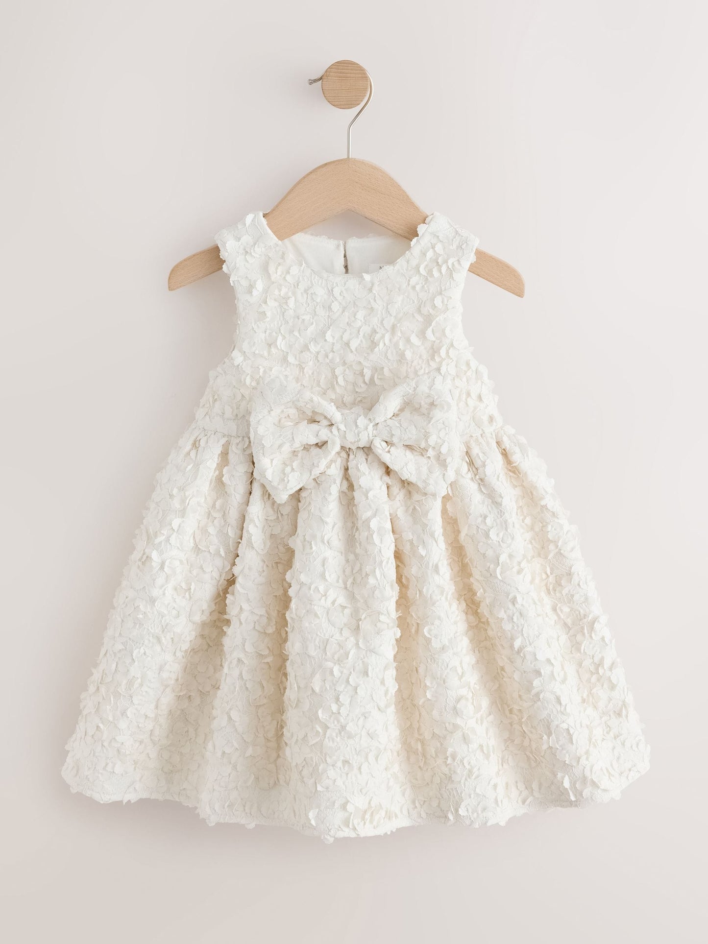 Dsiney Kidz - Ecru Sleeveless Scuba Textured Dress (3mths-7yrs) image 6