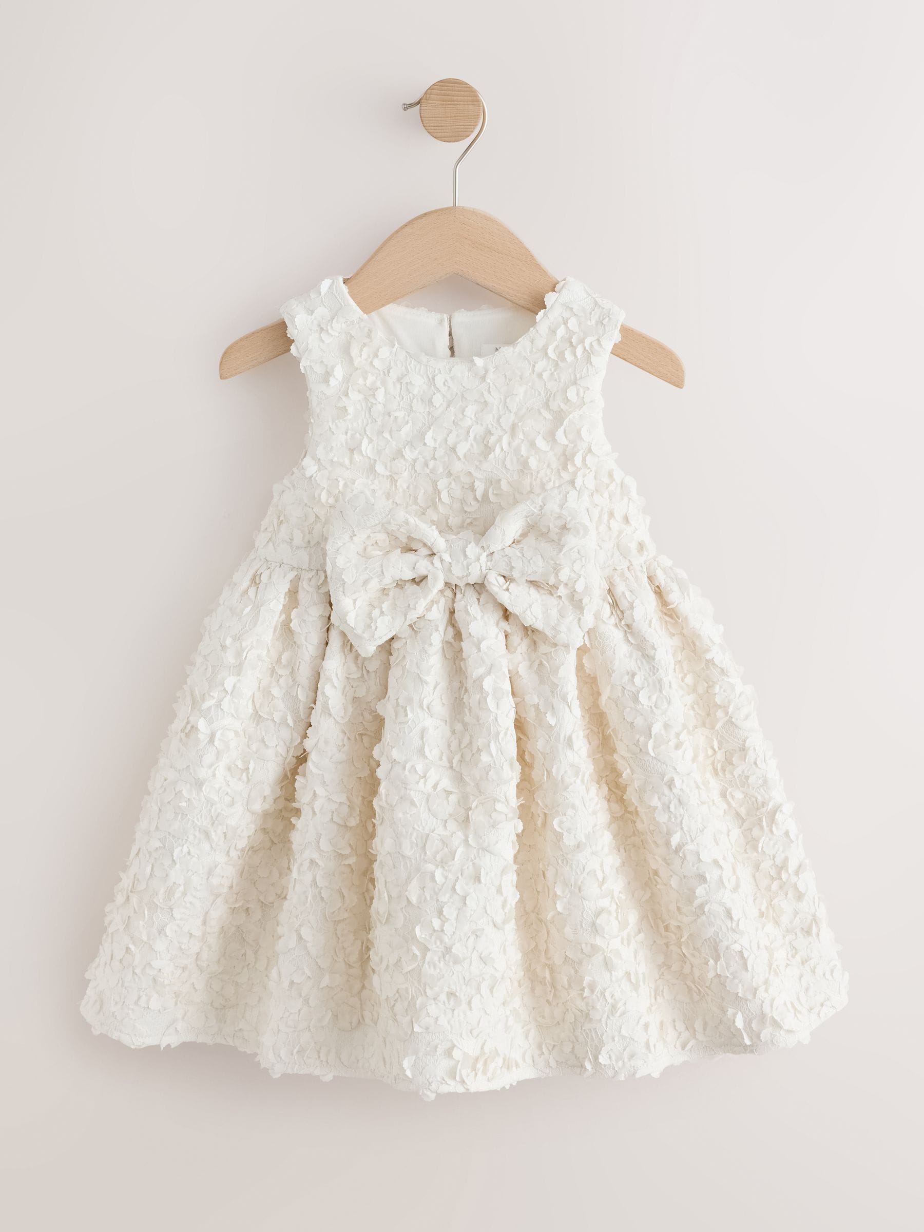 Dsiney Kidz - Ecru Sleeveless Scuba Textured Dress (3mths-7yrs) image 6
