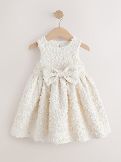 Dsiney Kidz - Ecru Sleeveless Scuba Textured Dress (3mths-7yrs) image 6