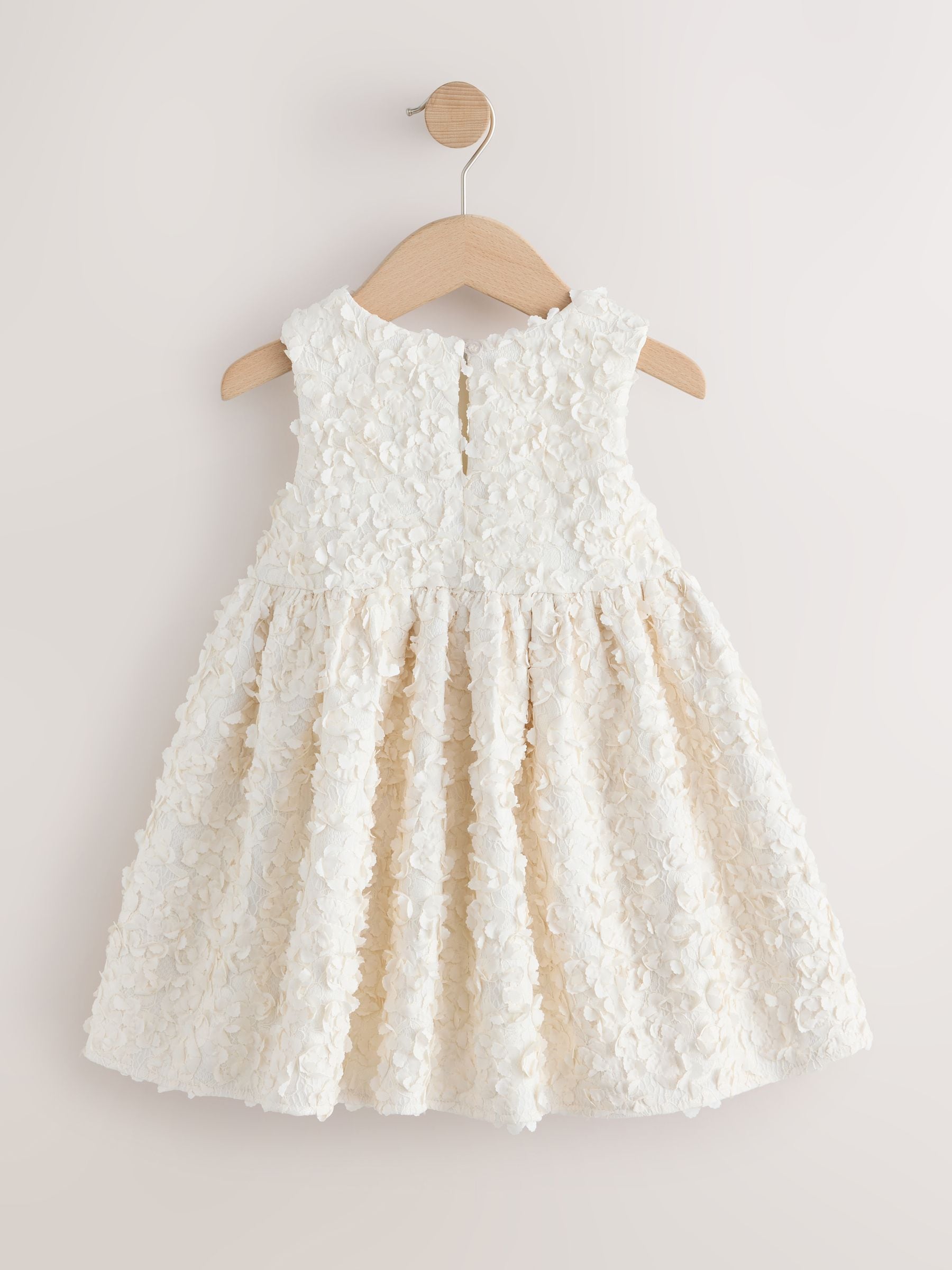 Dsiney Kidz - Ecru Sleeveless Scuba Textured Dress (3mths-7yrs) image 7