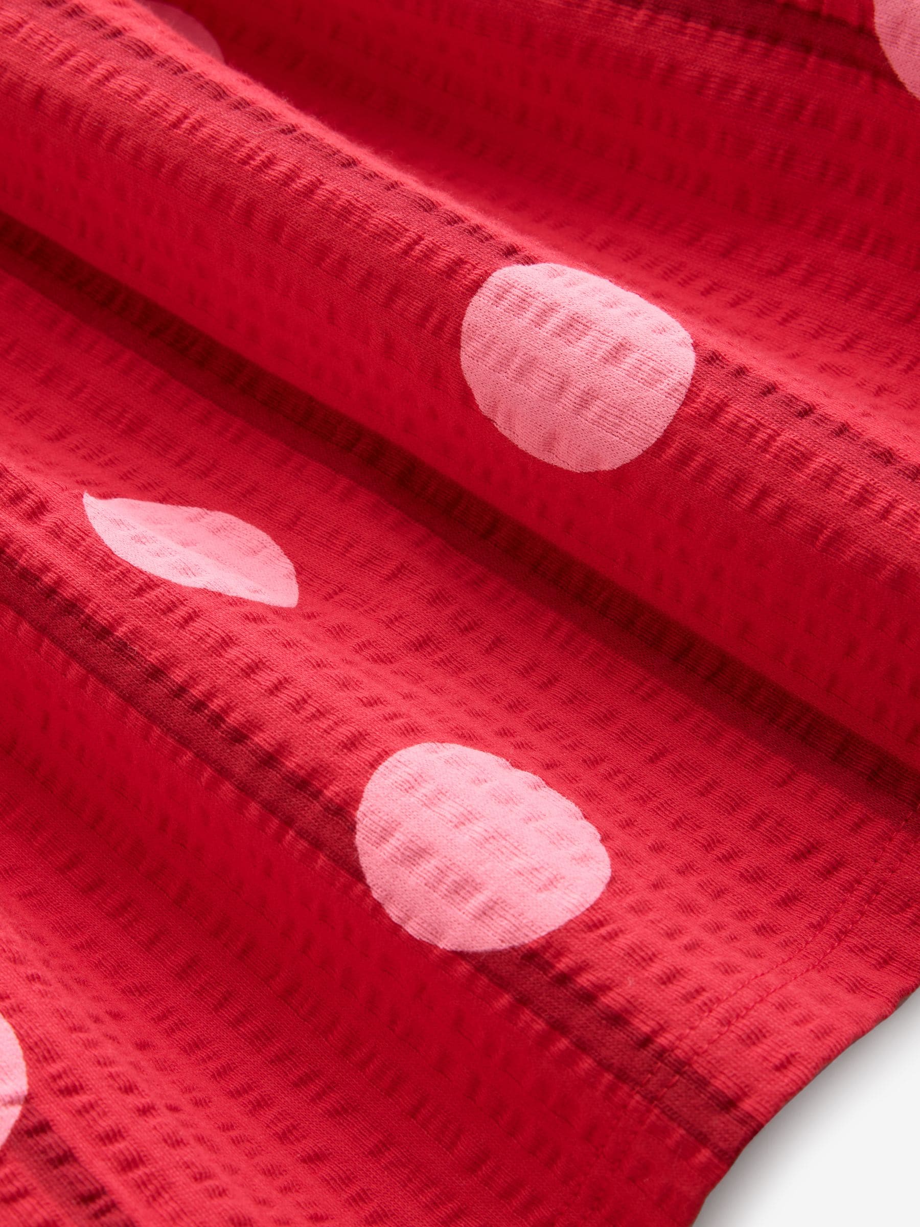 Red Pink Polka Dot Short Sleeve Jersey Dress (3mths-7yrs) image 7
