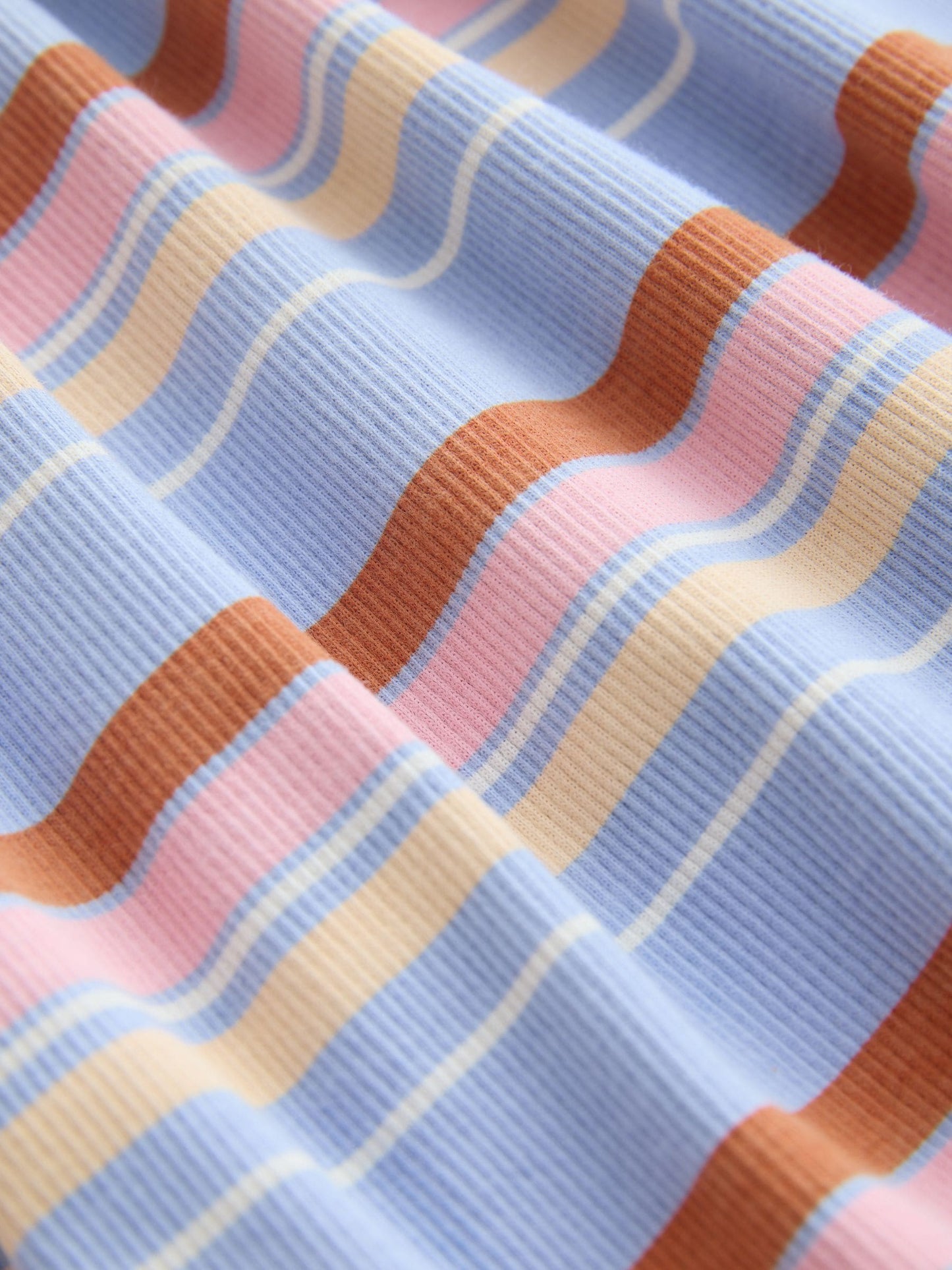 Blue Pink Stripe Short Sleeve Ribbed Dress (3mths-7yrs) image 7