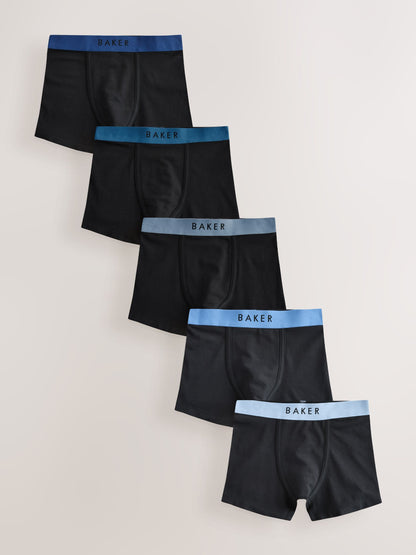 Dsiney Kidz - Baker by Ted Baker Black/Blue Boxers 5 Pack image 1