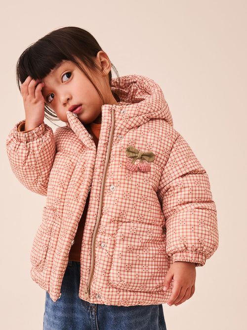 Red Gingham Shower Resistant Padded Coat (3mths-7yrs) - image 1