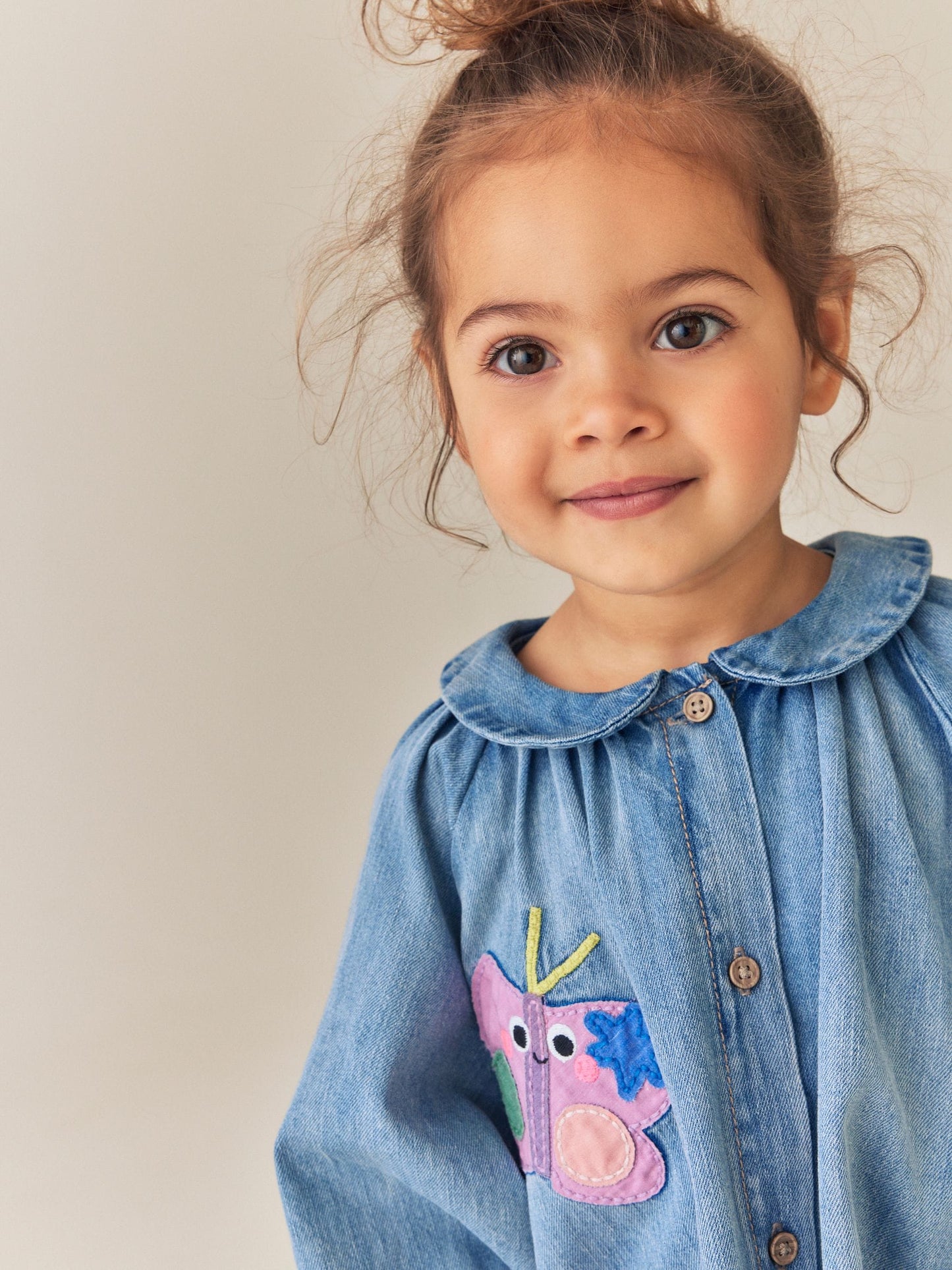 Dsiney Kidz - Blue Denim Long Sleeve Dress (3mths-8yrs) image 5