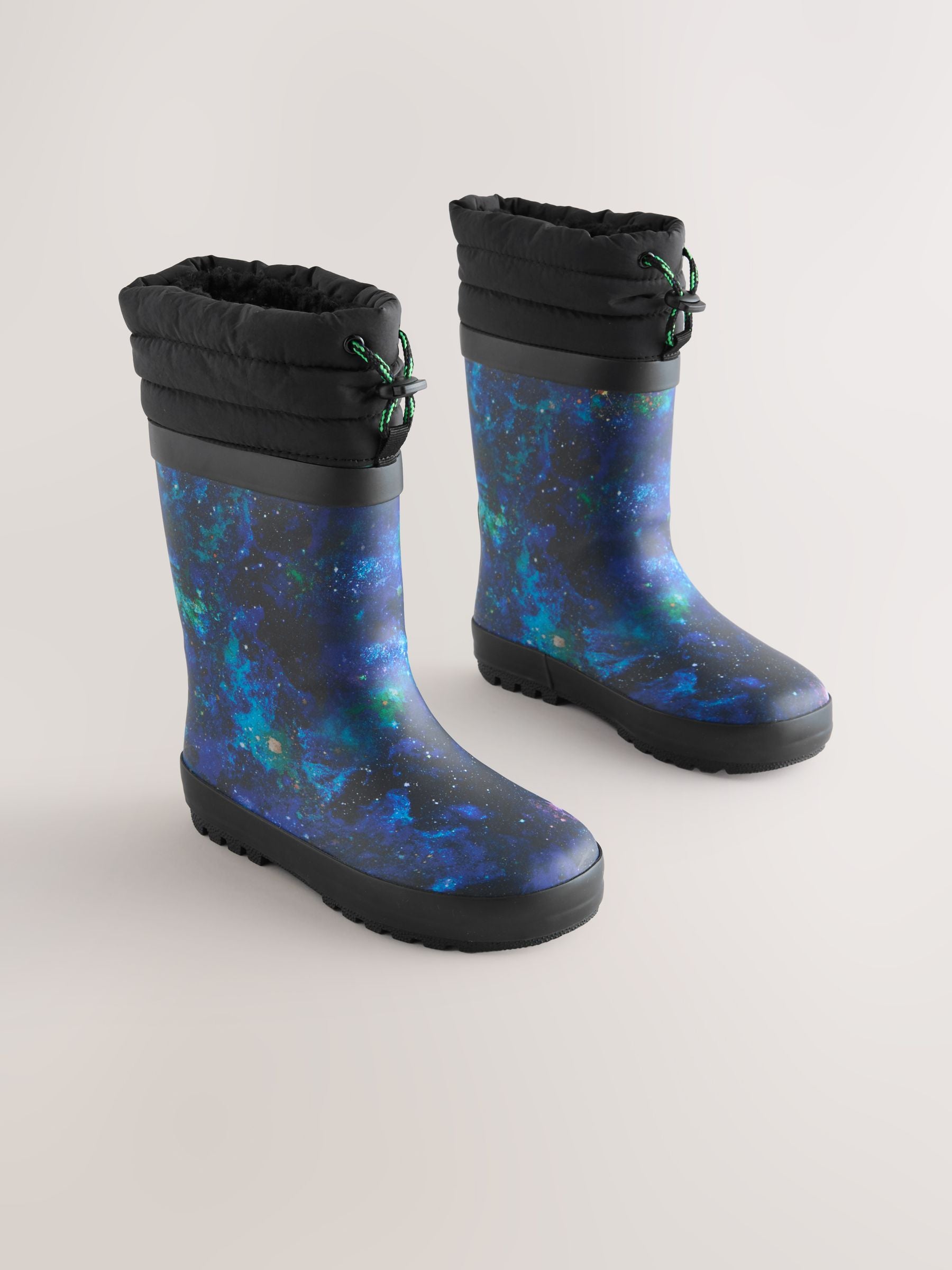 Blue Thinsulate Lined Cuff Wellies image 1