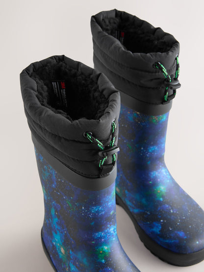 Blue Thinsulate Lined Cuff Wellies image 5