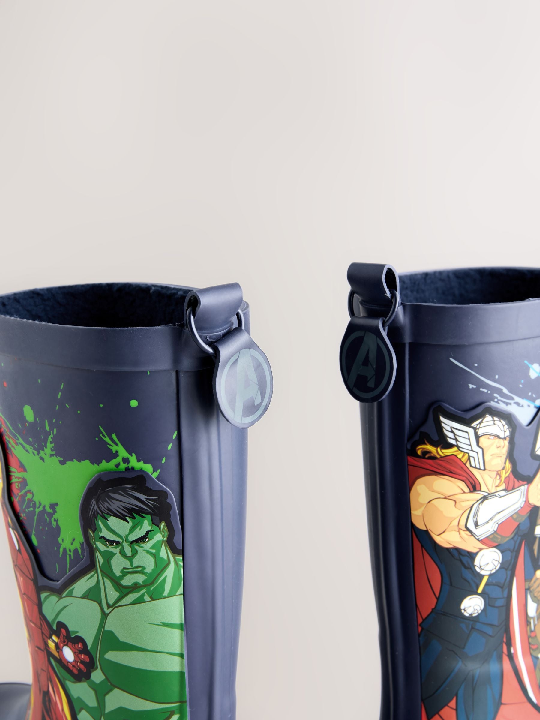 Navy Marvel Rubber Wellies image 3