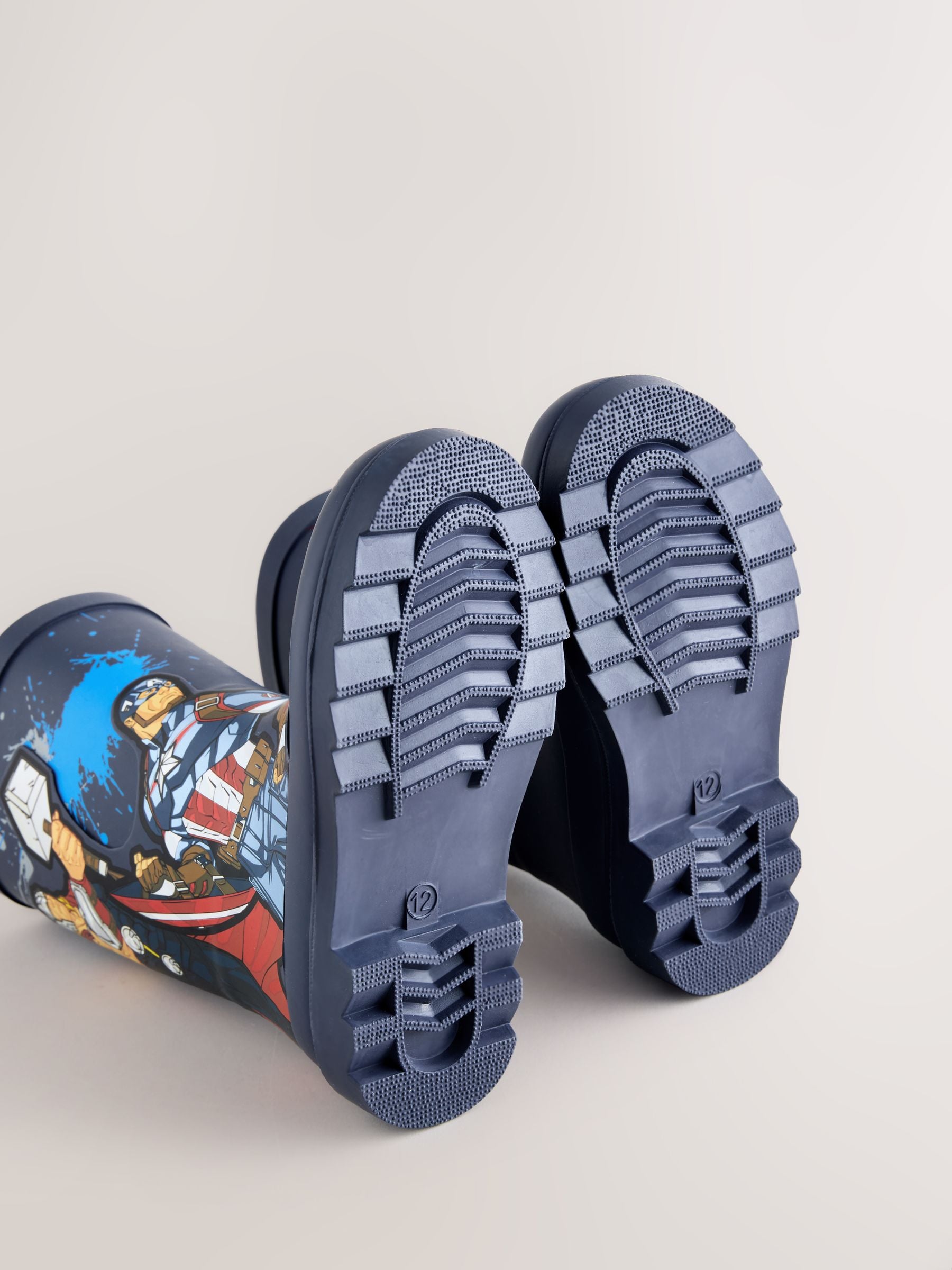 Navy Marvel Rubber Wellies image 4