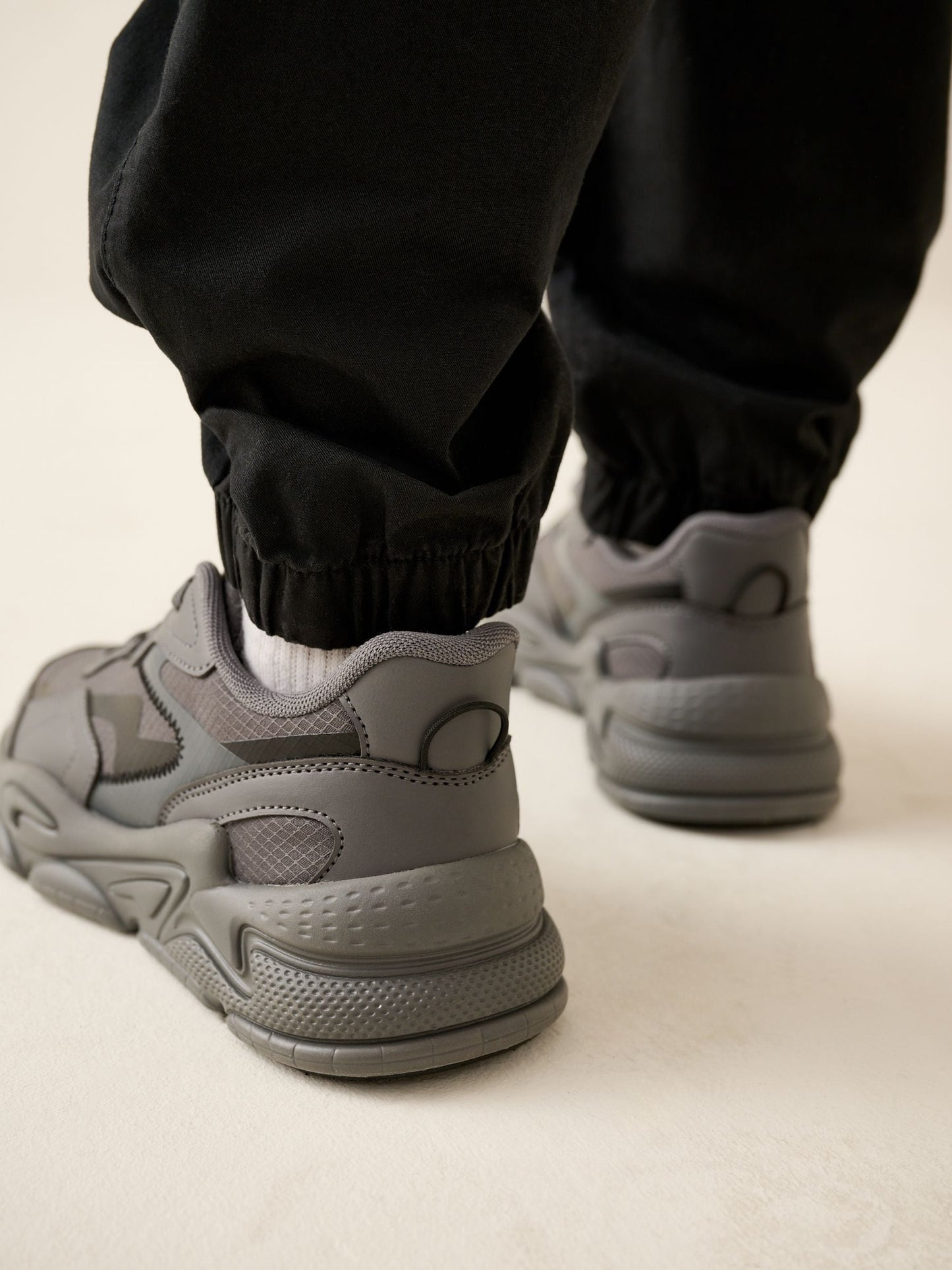 Grey Elastic Lace Trainers image 4