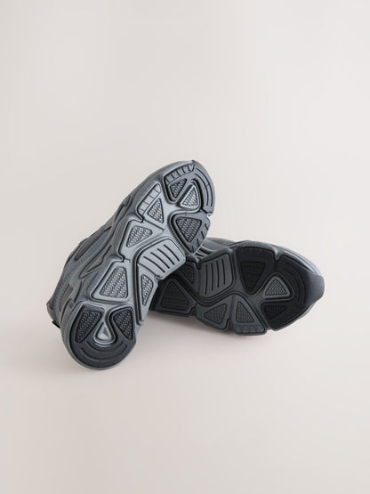 Grey Elastic Lace Trainers image 8