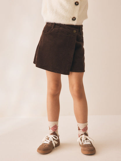 Dsiney Kidz - Chocolate Brown Cord Wrap Skort (3-16yrs) image 3