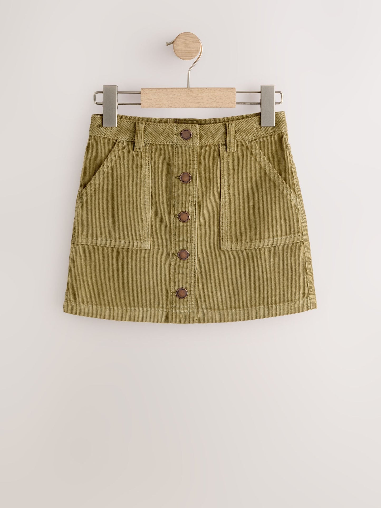 Dsiney Kidz - Khaki Green Cord Button Front Detail Skirt (3-16yrs) image 5