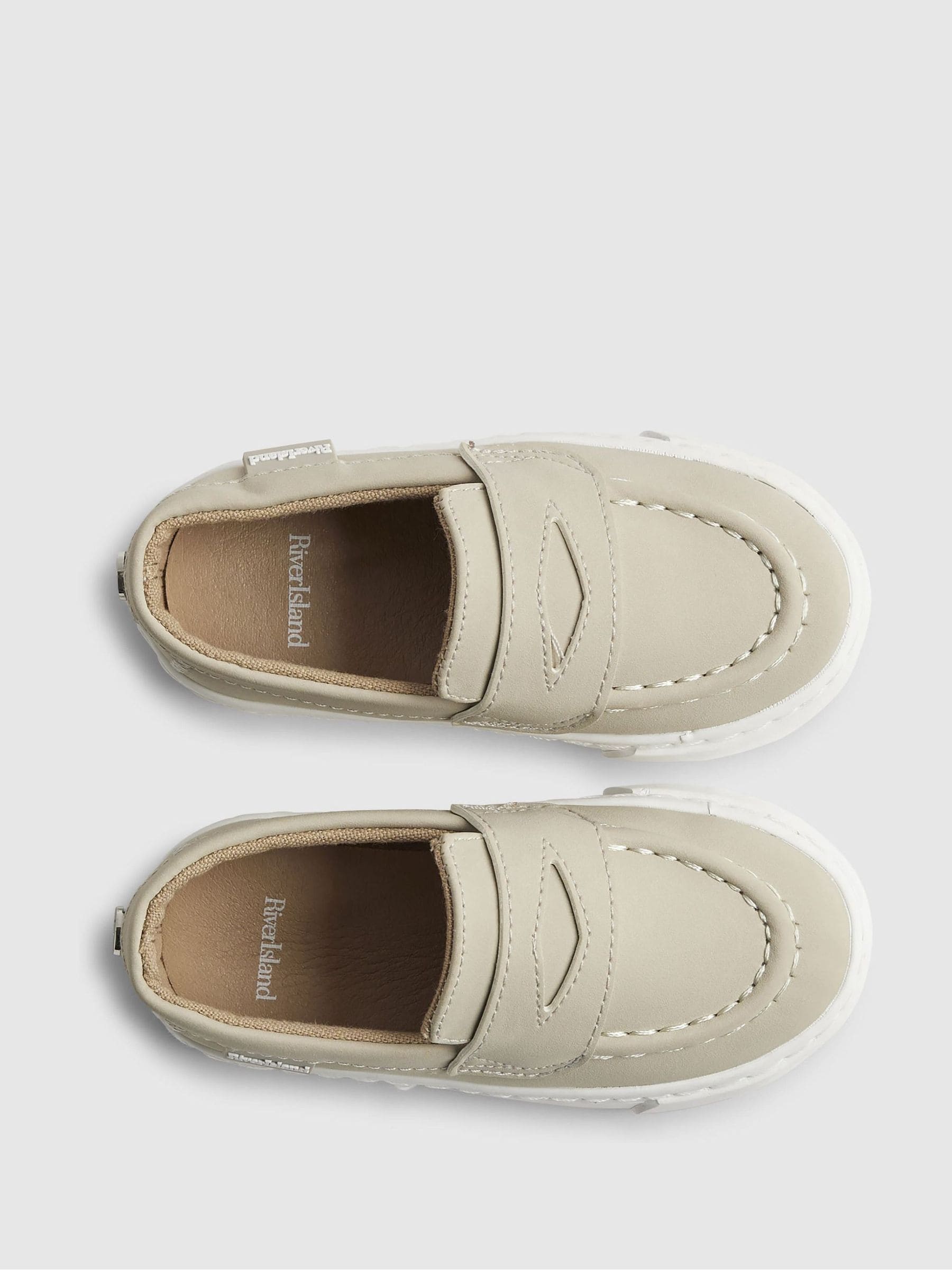 River Island Natural Smart Casual Cupsole Loafer image 2