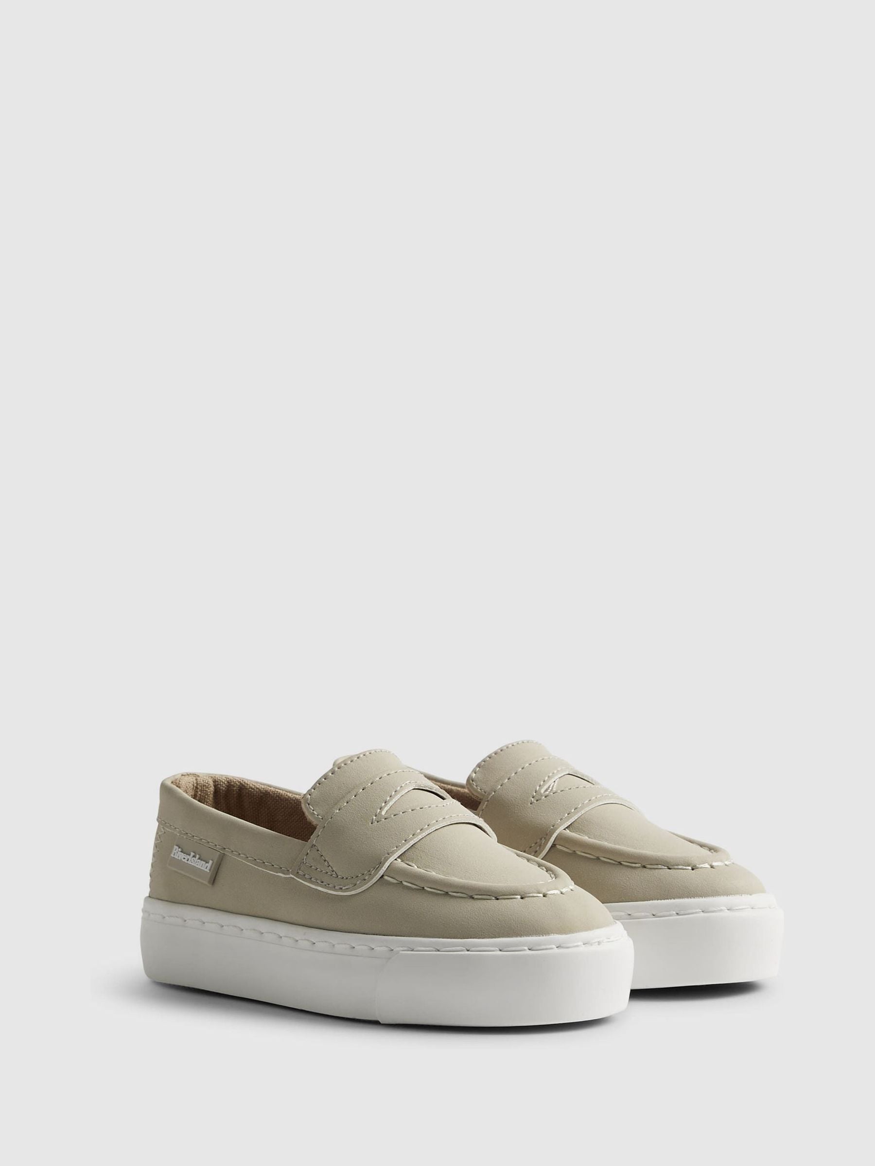 River Island Natural Smart Casual Cupsole Loafer image 5