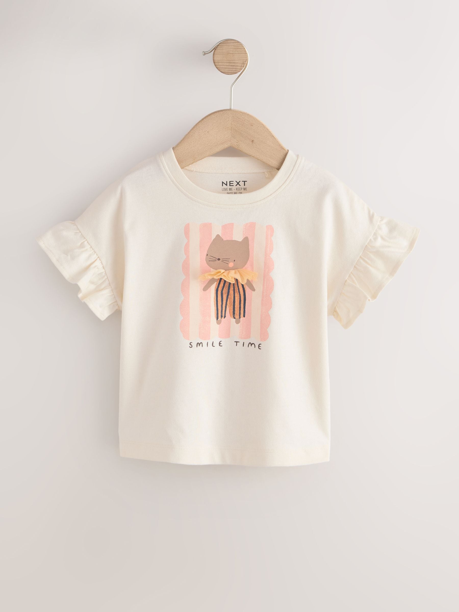 Dsiney Kidz - Neutral Pink Cat T-Shirts 4 Pack (3mths-7yrs) image 2