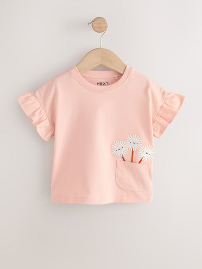 Dsiney Kidz - Neutral Pink Cat T-Shirts 4 Pack (3mths-7yrs) image 5