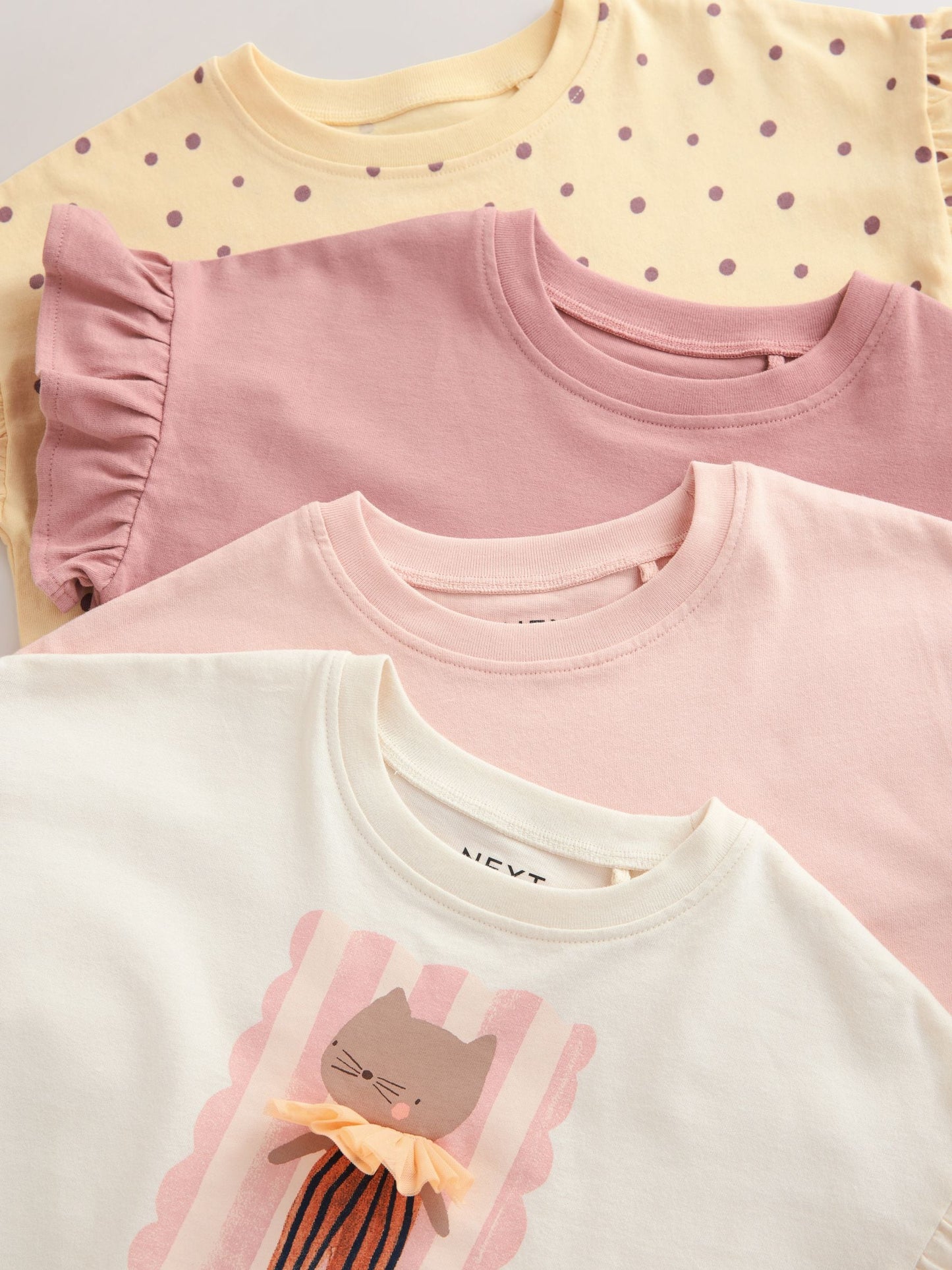 Dsiney Kidz - Neutral Pink Cat T-Shirts 4 Pack (3mths-7yrs) image 7