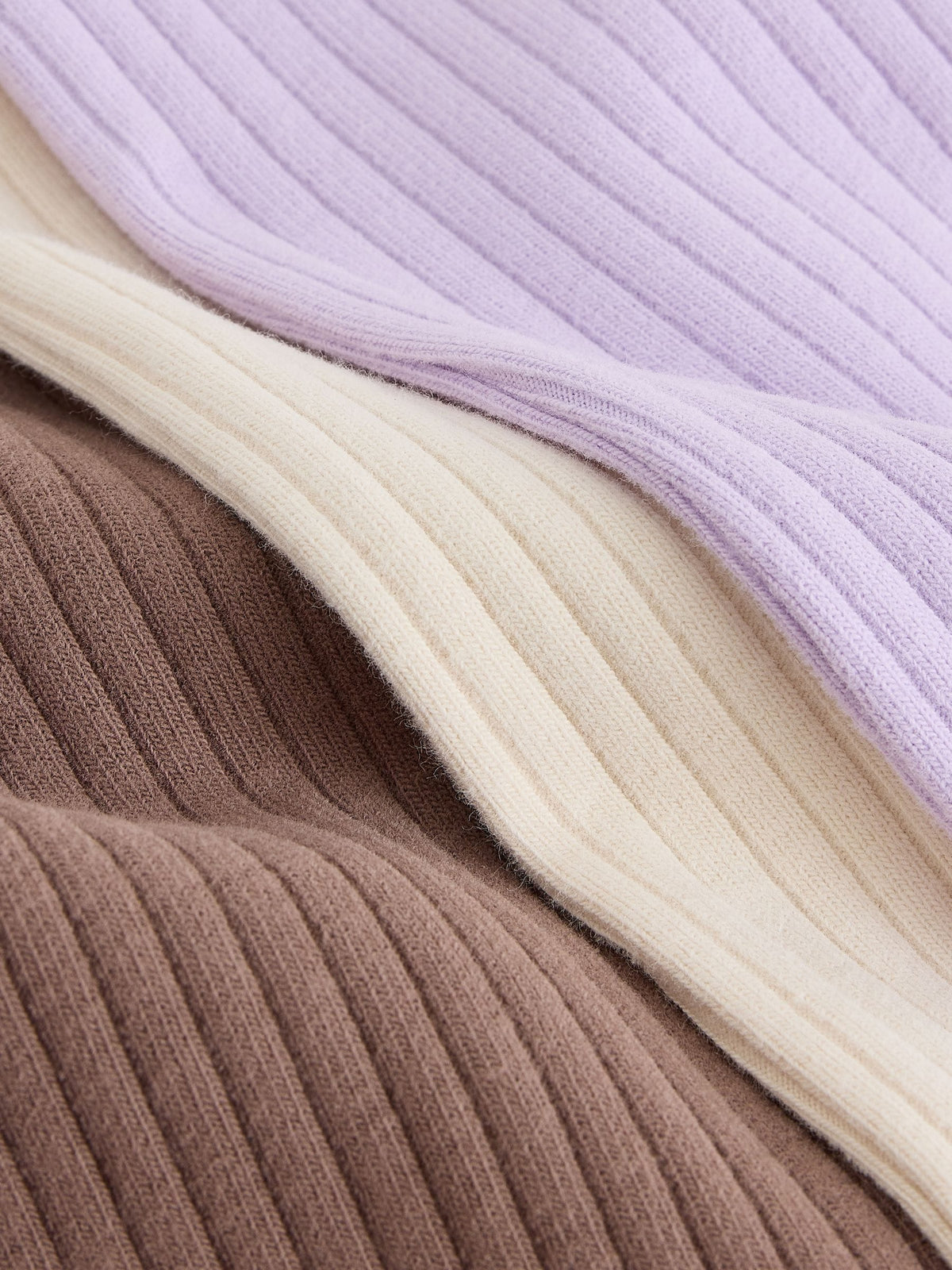 Dsiney Kidz - Neutral/Lilac Ribbed Wide Leg Trousers 3 Pack (3mths-7yrs) image 6
