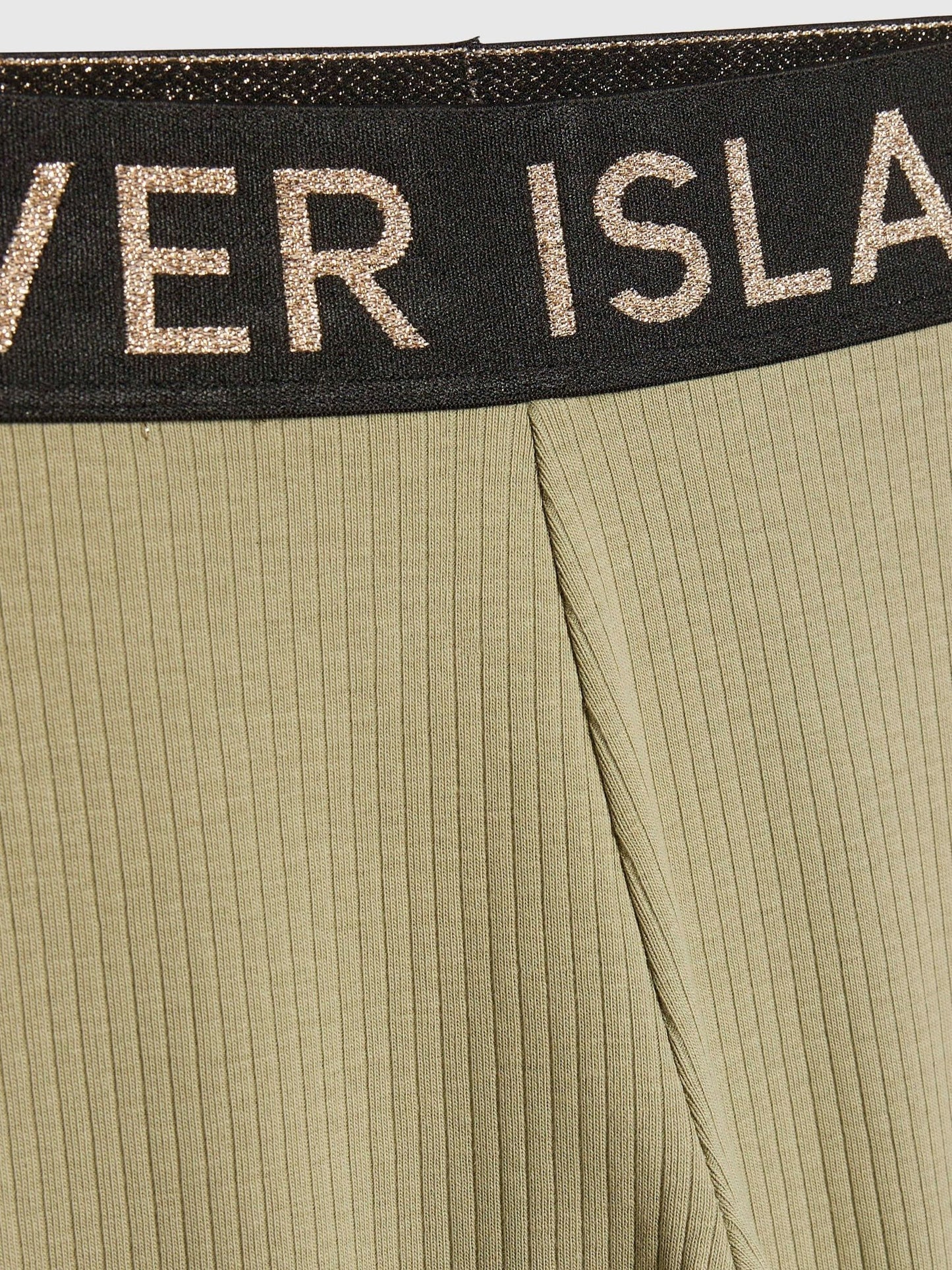 River Island Green Frill Rib Top & Waistband Leggings Set image 5