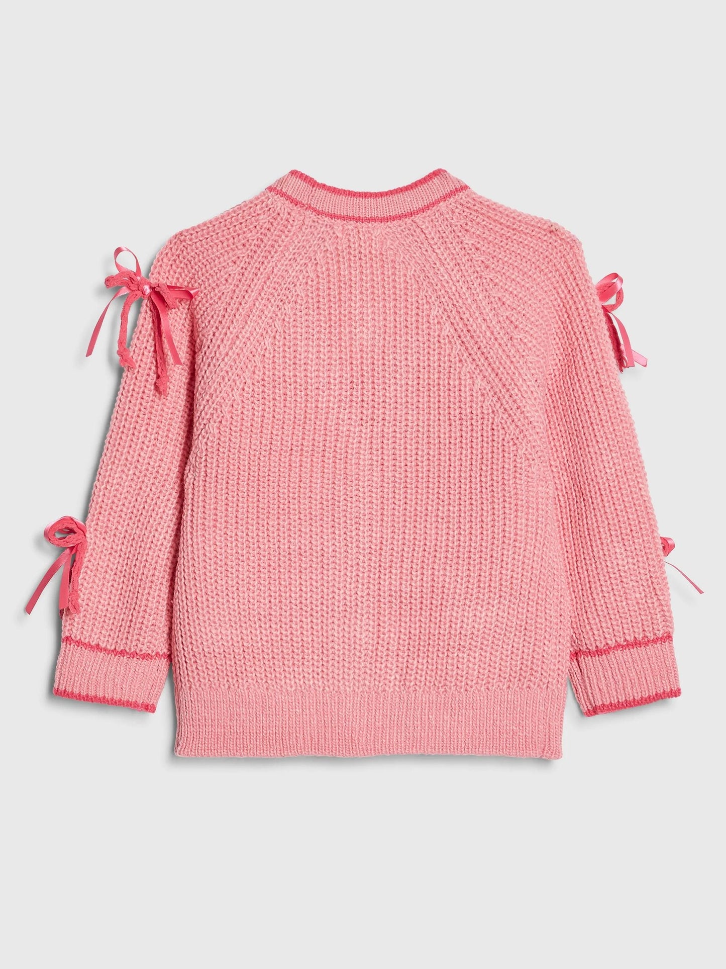 River Island Pink 3D Heart & Bow Cardigan image 2