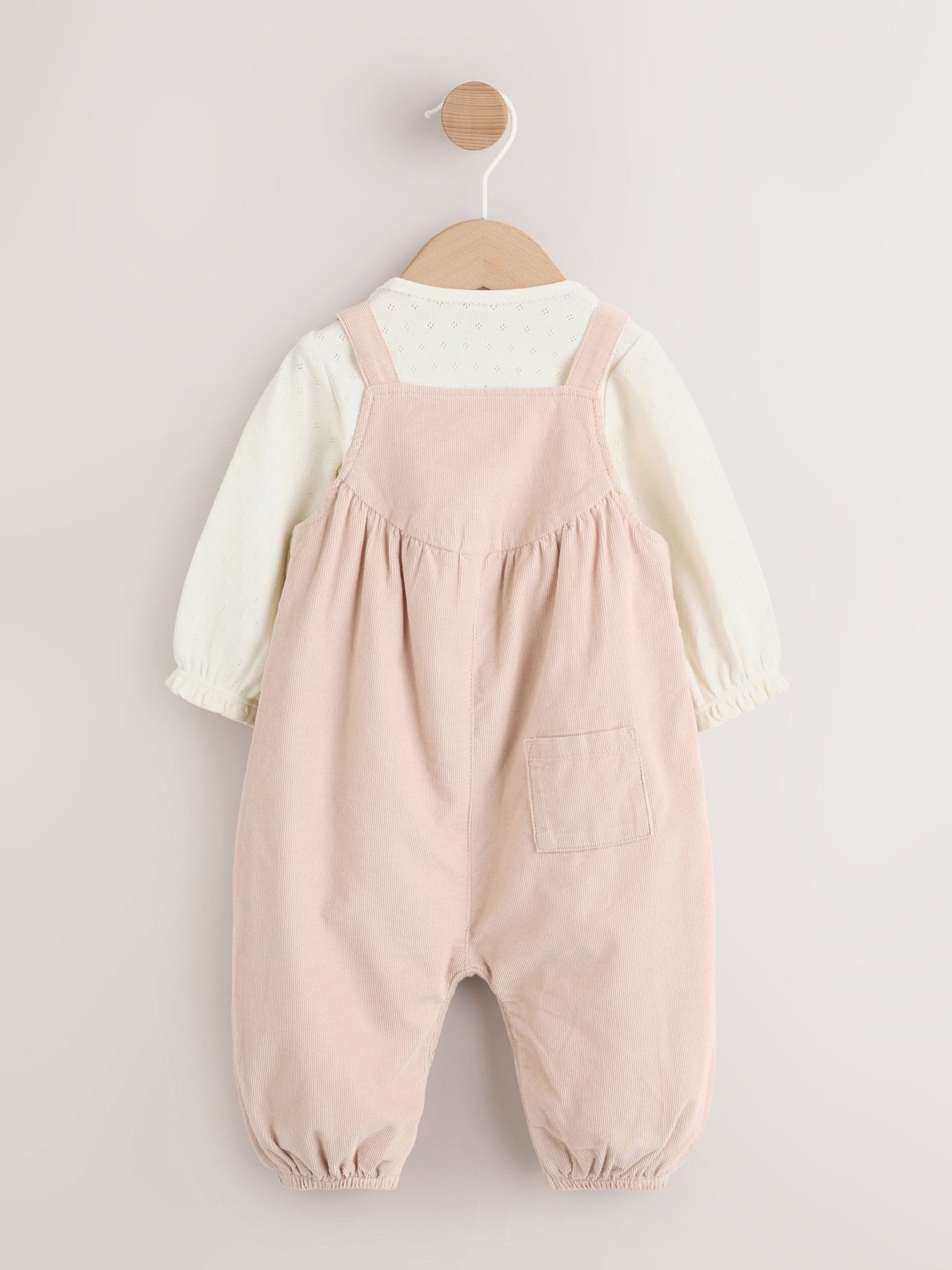 Ecru Bunny Baby Cord Dungarees And Long Sleeve Bodysuits 2 Piece Set (0mths-2yrs) image 7