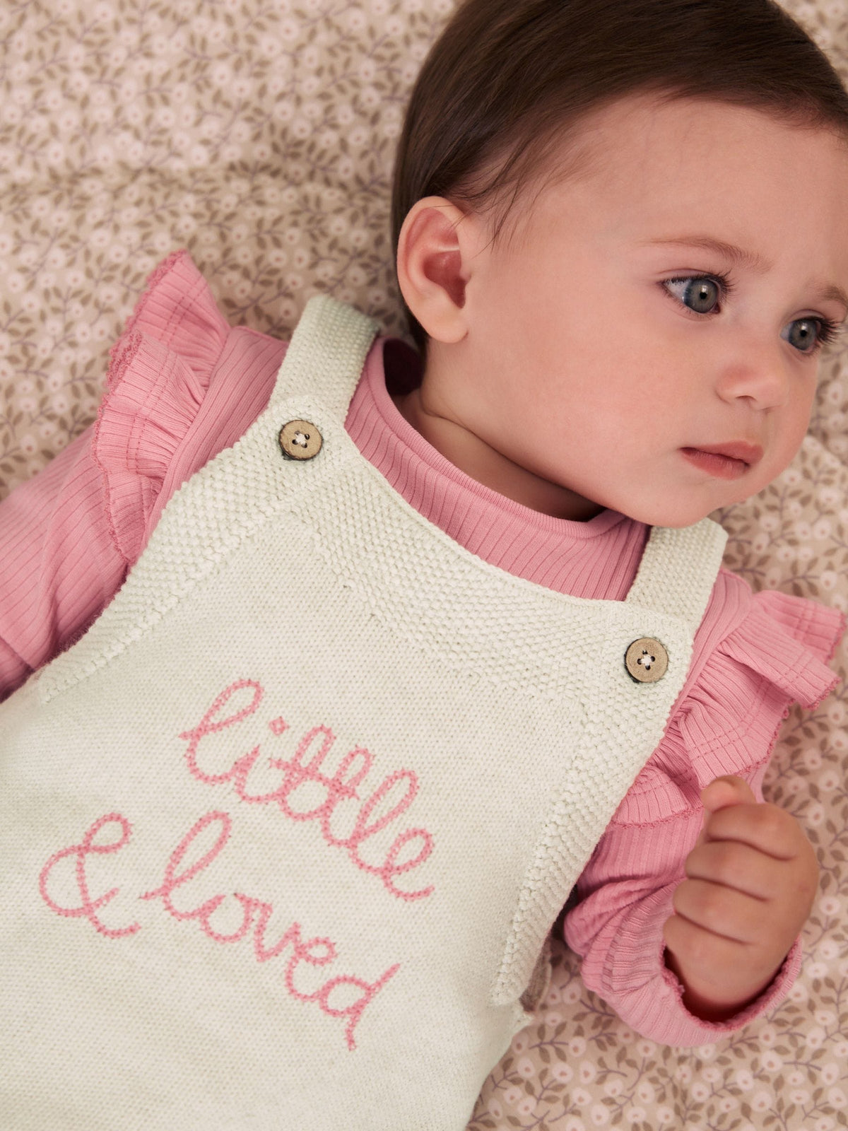Dsiney Kidz - Ecru Knit Baby Bodysuit & Dungaree 2 Piece Set (0mths-2yrs) image 3