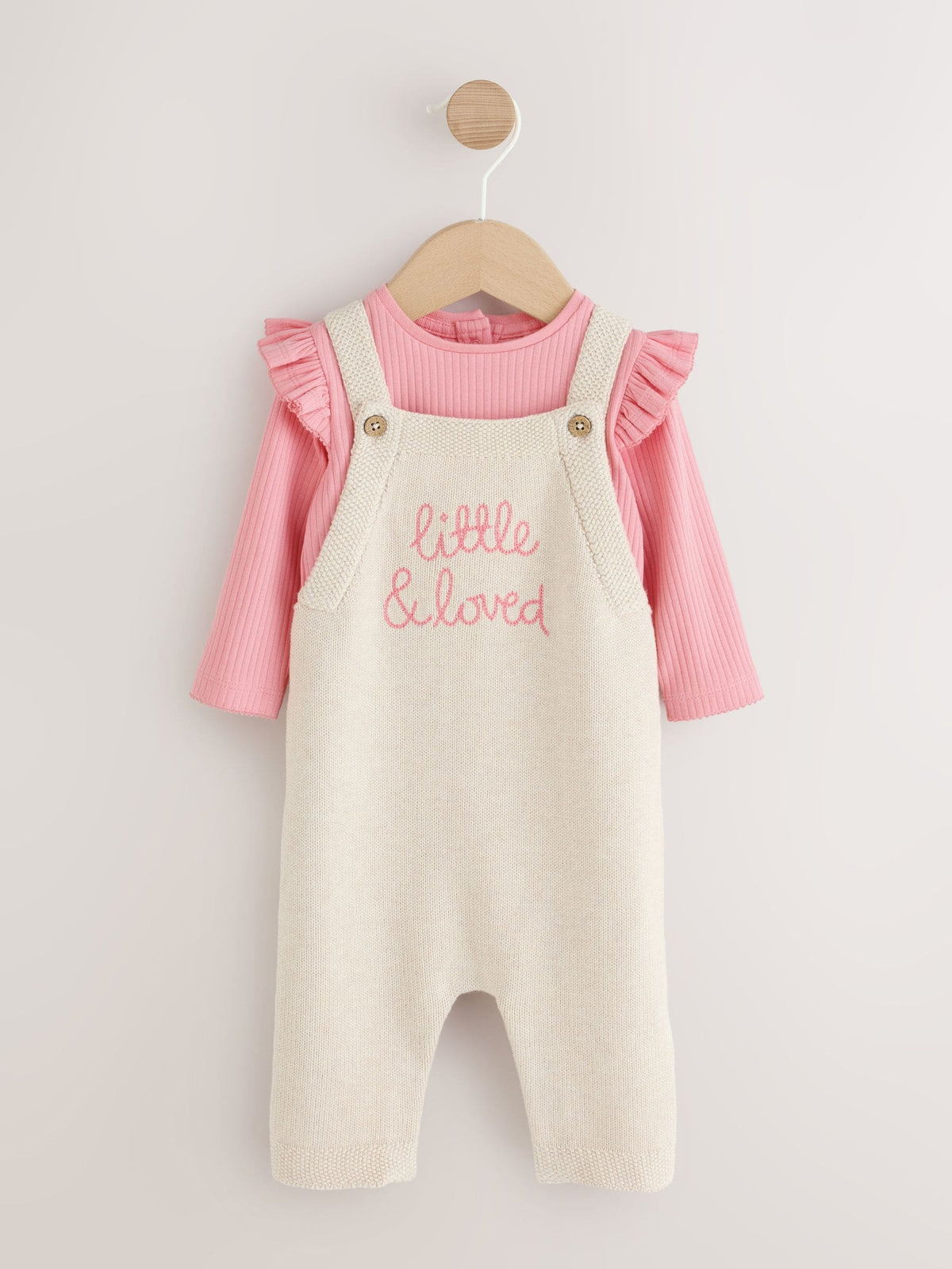 Dsiney Kidz - Ecru Knit Baby Bodysuit & Dungaree 2 Piece Set (0mths-2yrs) image 6