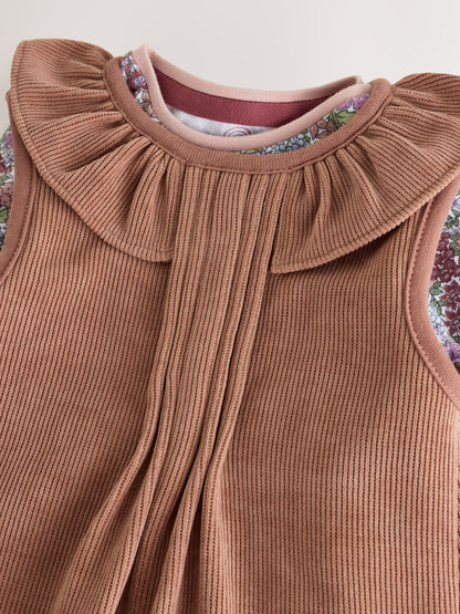 Chocolate Brown Corduroy Baby Long Sleeve Bodysuit And Dungarees 2 Piece Set (0mths-2yrs) image 5