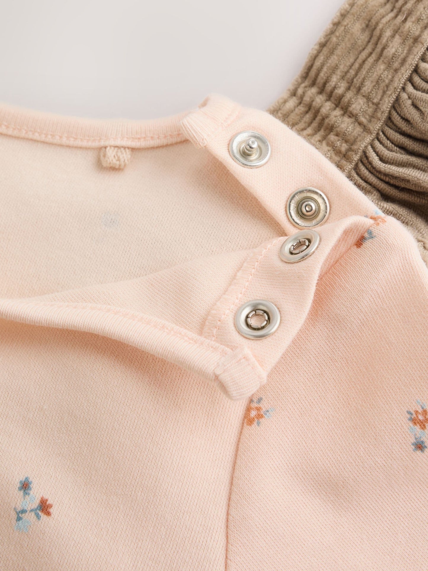 Sage Green Cord Dungaree and Bodysuit Baby Set 2 Piece (0mths-2yrs) image 7