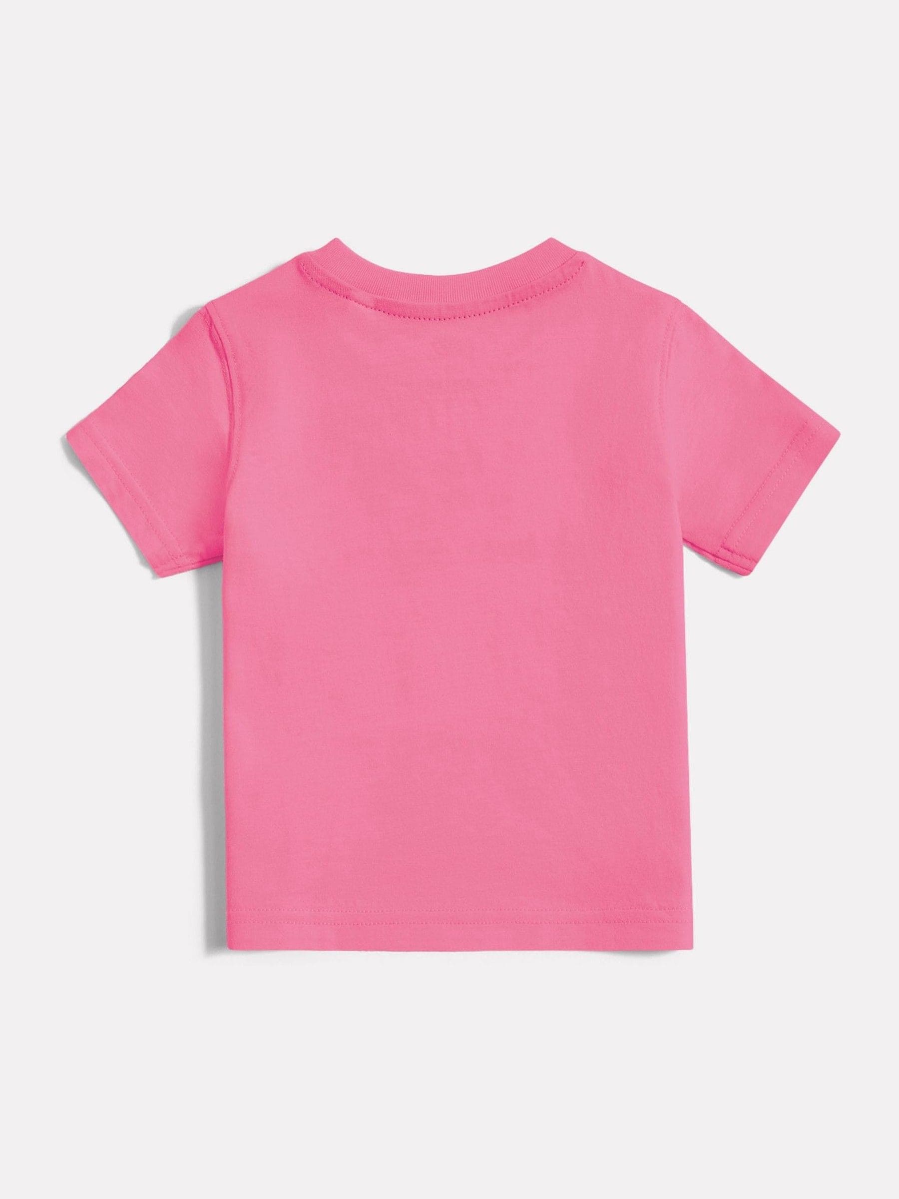 New Balance Pink Stacked Logo T-Shirt image 3