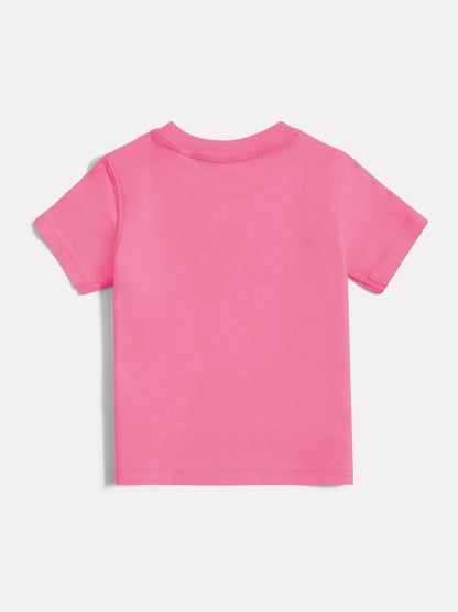 New Balance Pink Stacked Logo T-Shirt image 3