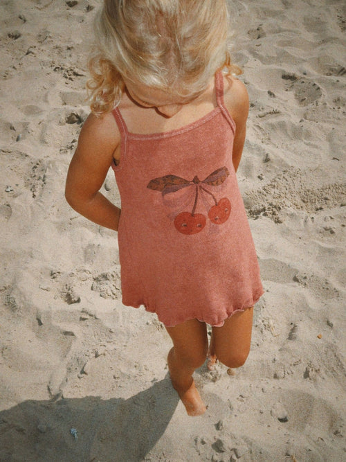 Konges Sløjd Red Itty Cherry Print Strap Dress image 1