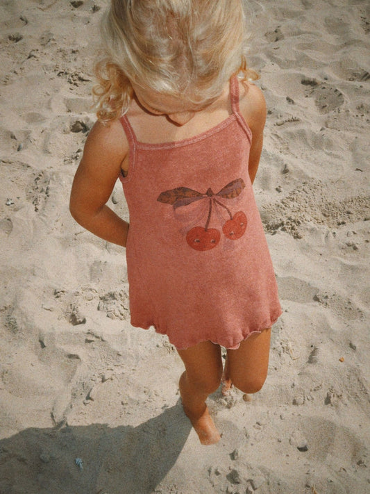 Konges Sløjd Red Itty Cherry Print Strap Dress image 1