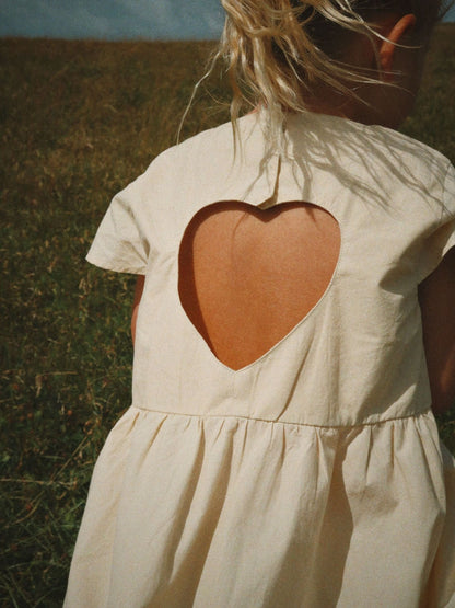 Konges Sløjd Cream Hearly Heart Cut Out Dress image 3