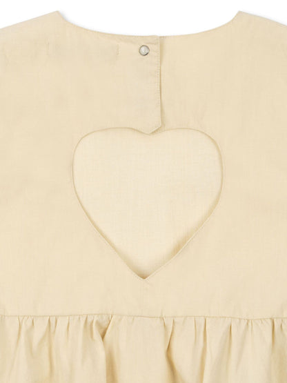 Konges Sløjd Cream Hearly Heart Cut Out Dress image 6