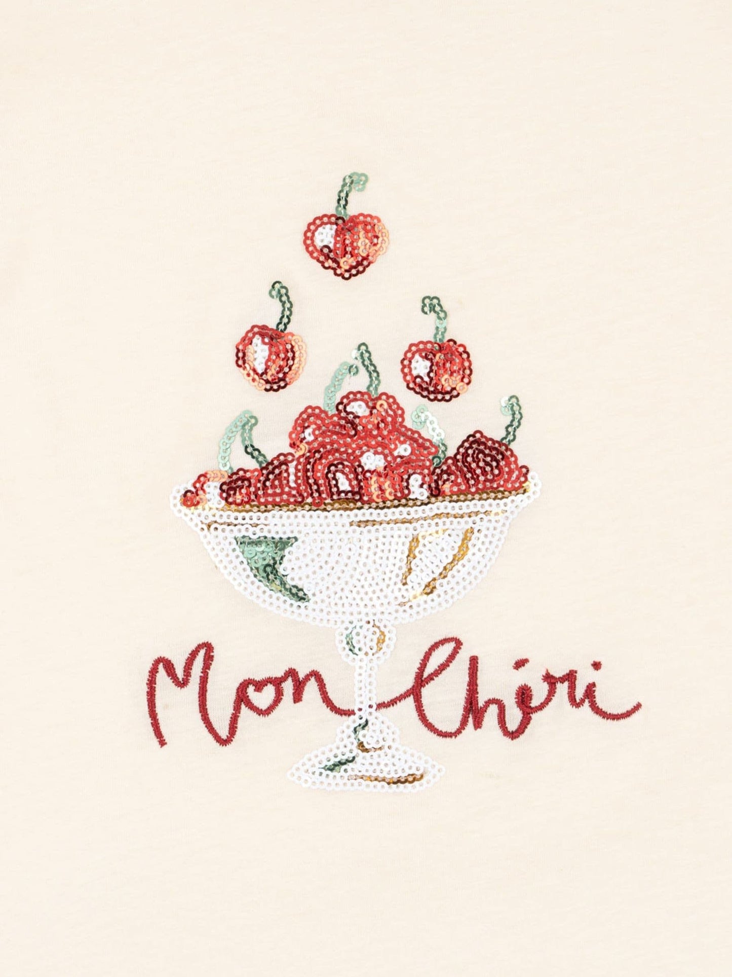 Konges Sløjd Cream Famo Mon Cherry Print Strap Dress image 3