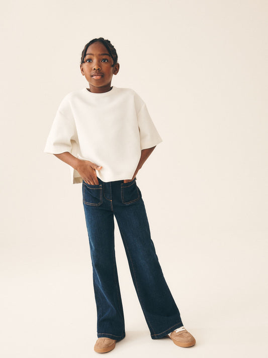 Dsiney Kidz - Blue Rinse Wash Denim Flared Trousers (3-16yrs) image 1