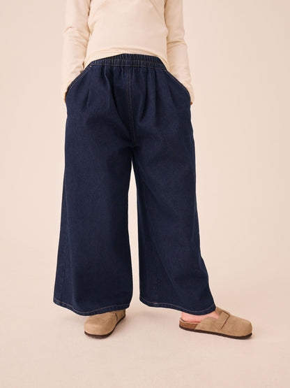 Dsiney Kidz - Blue Rinse Wash Denim Pull On Wide Leg Jeans (3-16yrs) image 1