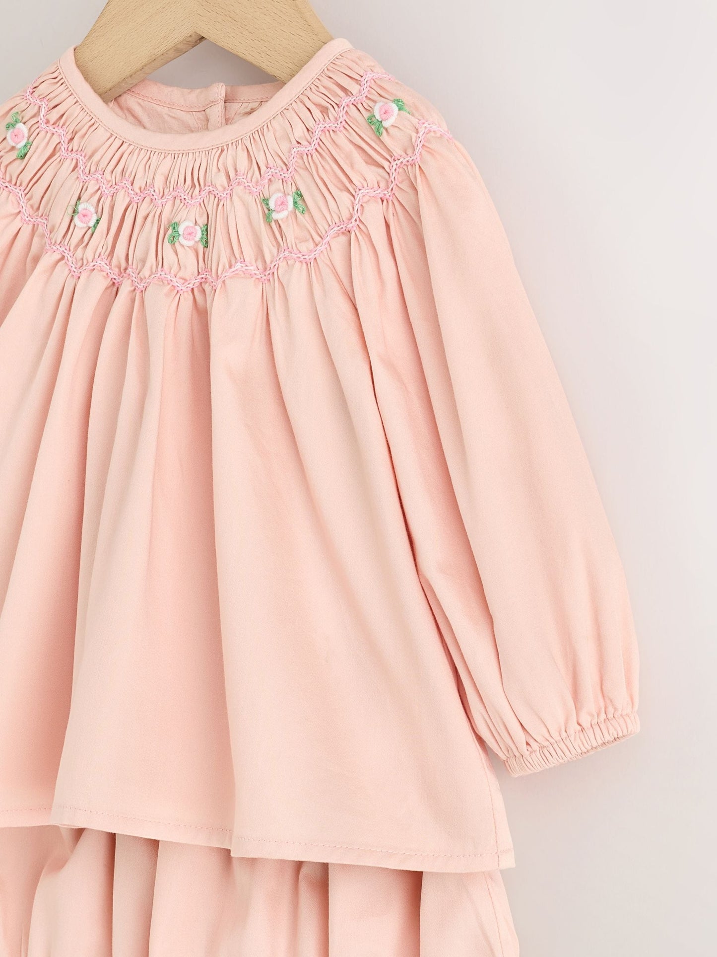 Pink Smock Woven Top, Shorts and Socks Baby Set 2 Piece (0mths-2yrs) image 3