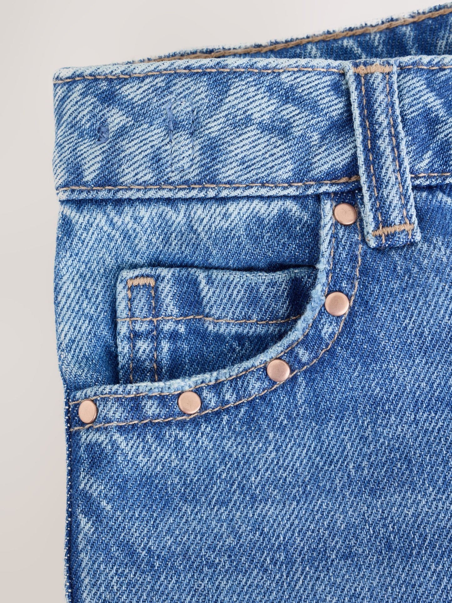 Dsiney Kidz - Mid Wash Stud Pocket Detail Straight Leg Jeans (3-16yrs) image 9
