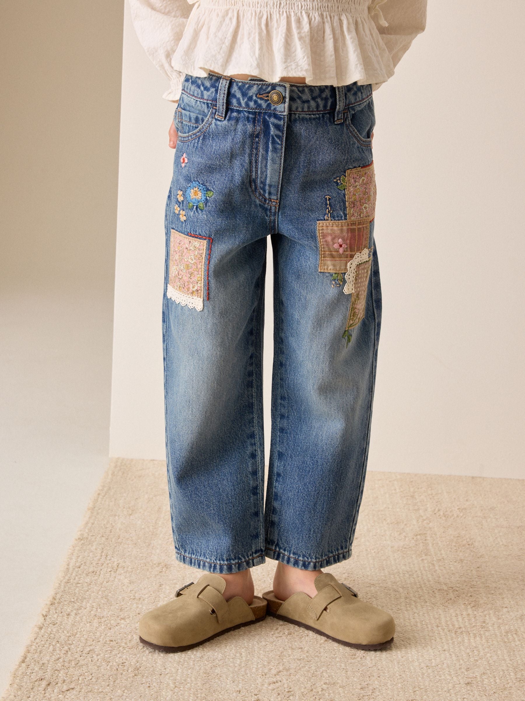Dsiney Kidz - Patchwork Embroidered Straight Leg Jeans (3-16yrs) image 1
