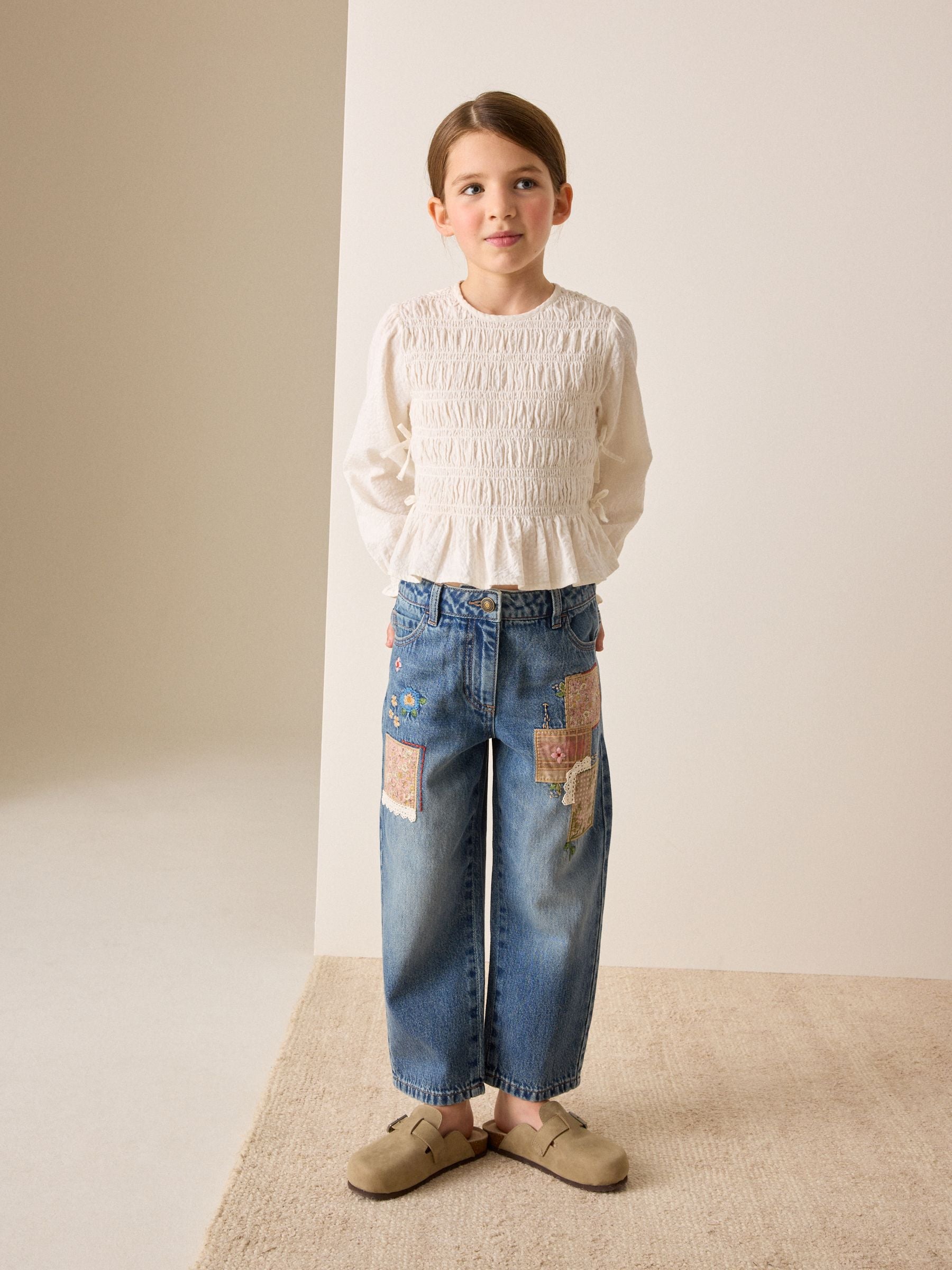 Dsiney Kidz - Patchwork Embroidered Straight Leg Jeans (3-16yrs) image 2